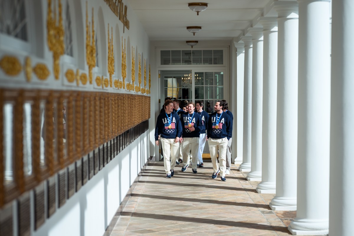 The U.S. Olympic Men’s Hockey Team tour the White House, Tuesday, February 24, 2026. (Official White House Photo by Daniel Torok)