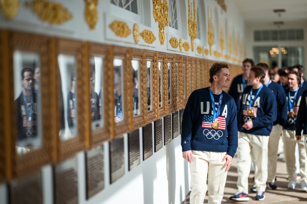 The U.S. Olympic Men’s Hockey Team tour the White House, Tuesday, February 24, 2026. (Official White House Photo by Daniel Torok)