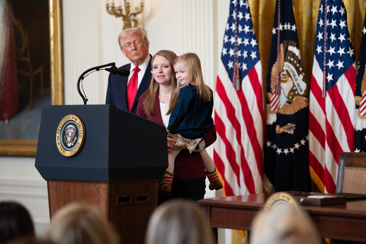 Guest speakers deliver remarks at an event celebrating Women’s History Month and National Working Mom’s Day, Thursday, March 12, 2026, in the East Room of the White House. (Official White House Photo by Andrea Hanks)