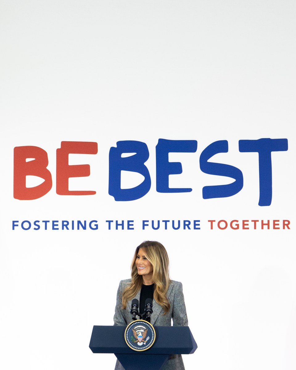 First Lady Melania Trump delivers remarks at the Fostering the Future Together Global Coalition Summit, Tuesday, March 24, 2026, at the U.S. State Department in Washington D.C. (Official White House Photo by Andrea Hanks)