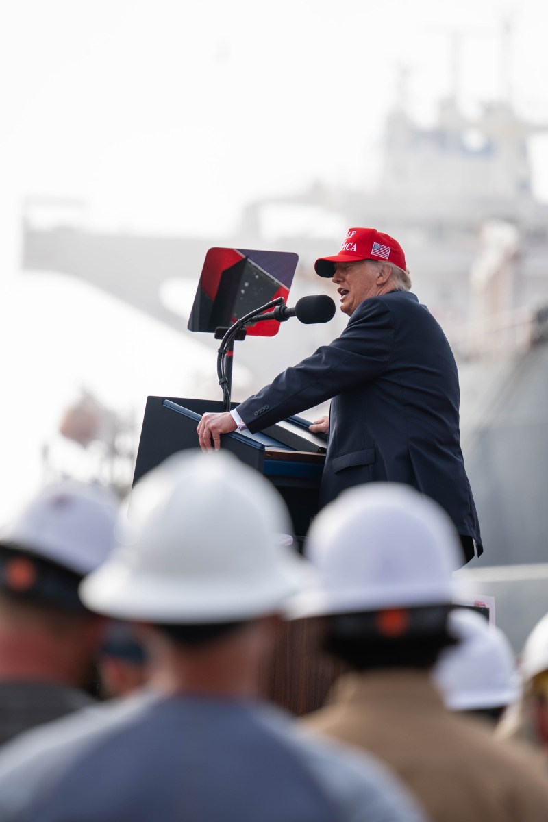 President Donald J. Trump delivers remarks on energy at the Port of Corpus Christi, Texas on Friday, February 27, 2026.  (Official White House Photo by Molly Riley)