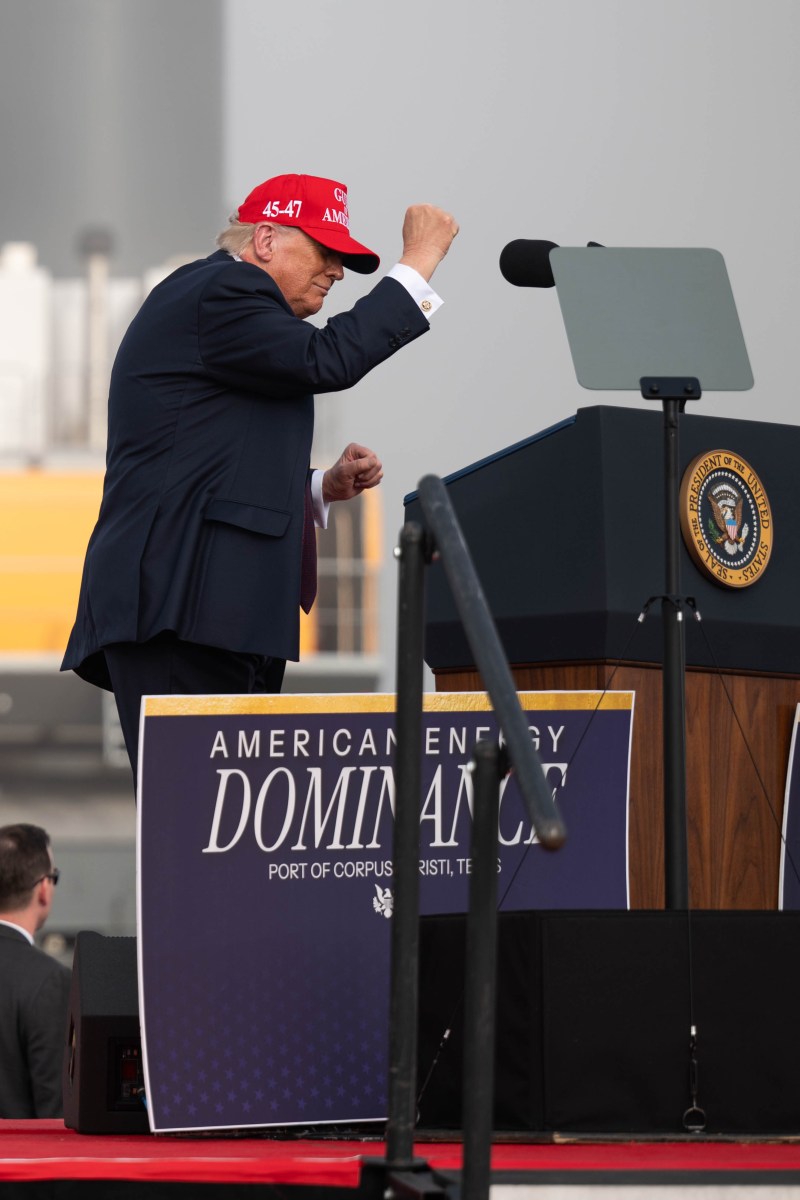 President Donald J. Trump delivers remarks on energy at the Port of Corpus Christi, Texas on Friday, February 27, 2026.  (Official White House Photo by Molly Riley)
