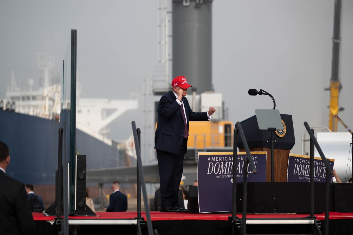 President Donald J. Trump delivers remarks on energy at the Port of Corpus Christi, Texas on Friday, February 27, 2026.  (Official White House Photo by Molly Riley)