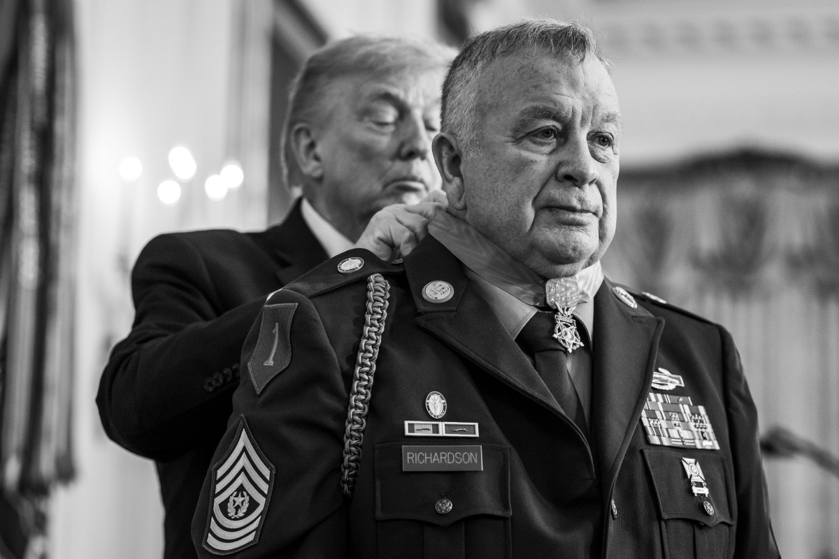 President Donald J. Trump participates in a Medal of Honor ceremony, Monday, March 2, 2026, in the East Room of the White House. (Official White House Photo by Daniel Torok)