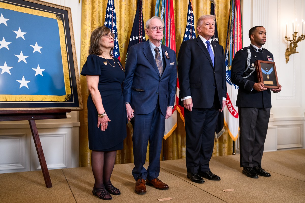 President Donald J. Trump participates in a Medal of Honor ceremony, Monday, March 2, 2026, in the East Room of the White House. (Official White House Photo by Daniel Torok)