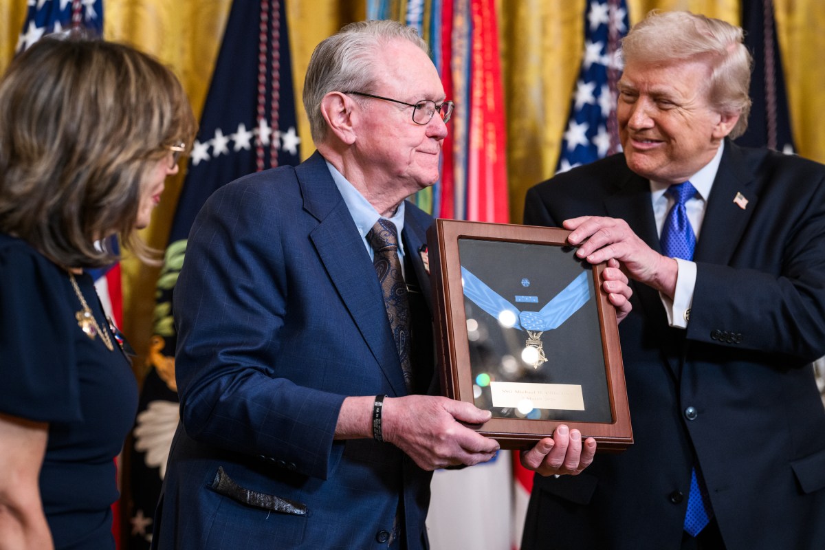 President Donald J. Trump participates in a Medal of Honor ceremony, Monday, March 2, 2026, in the East Room of the White House. (Official White House Photo by Daniel Torok)