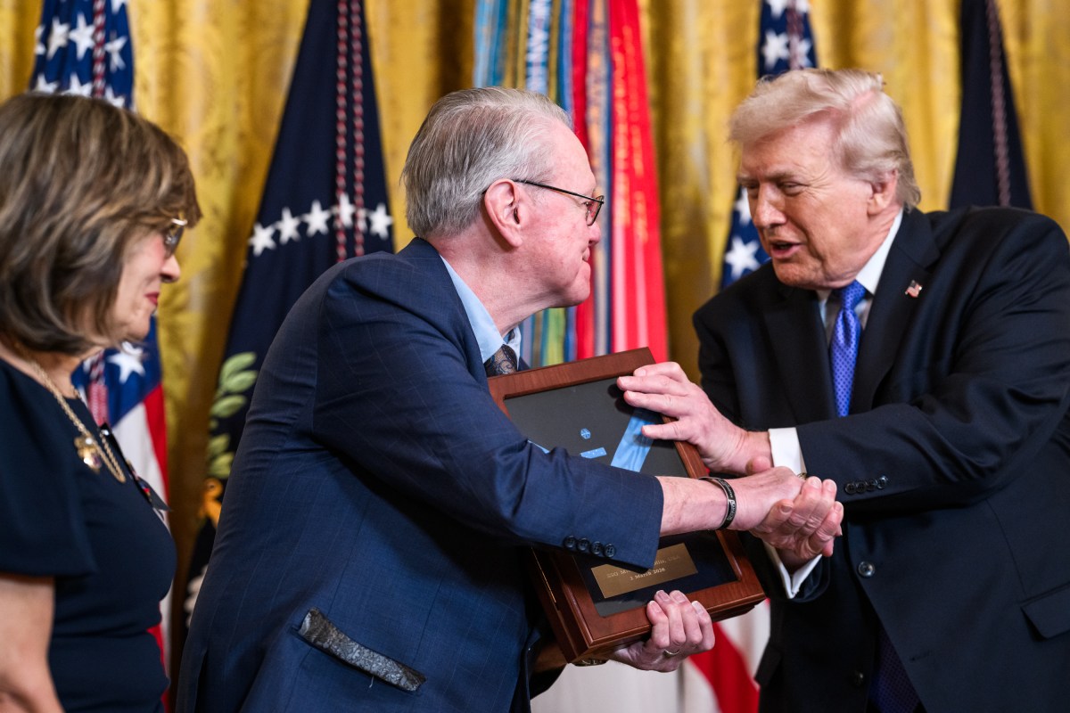 President Donald J. Trump participates in a Medal of Honor ceremony, Monday, March 2, 2026, in the East Room of the White House. (Official White House Photo by Daniel Torok)