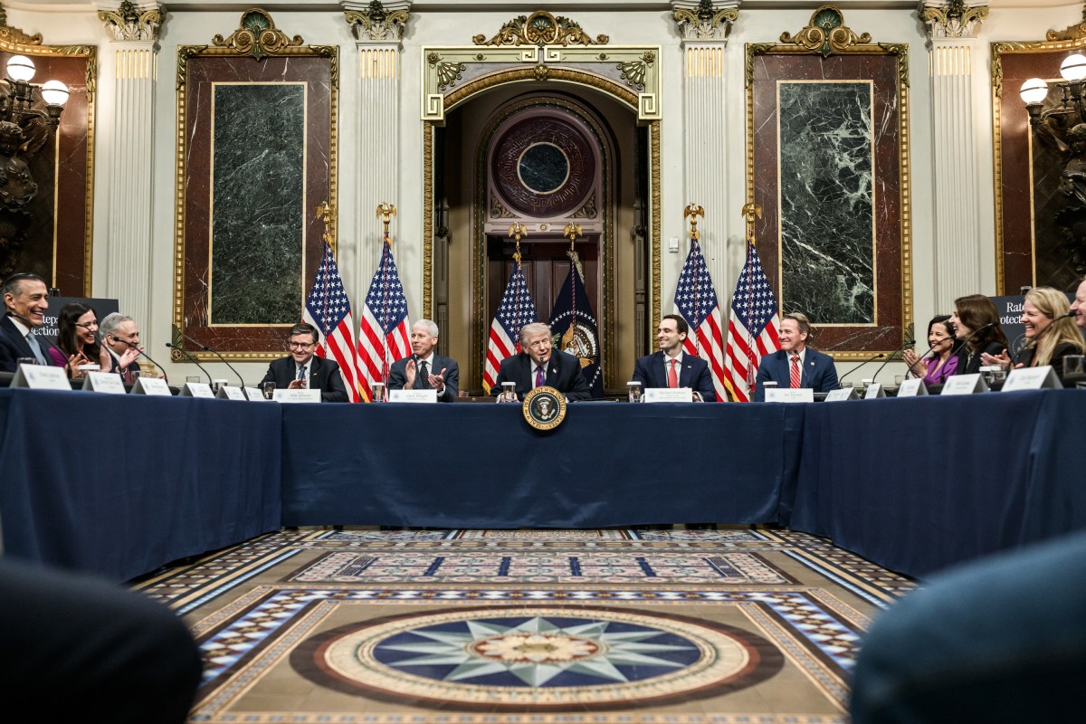 President Donald J. Trump participates in a Ratepayer Protection Pledge roundtable, Wednesday, March 4, 2026, in the Indian Treaty Room of the Eisenhower Executive Office Building at the White House. (Official White House Photo by Molly Riley)