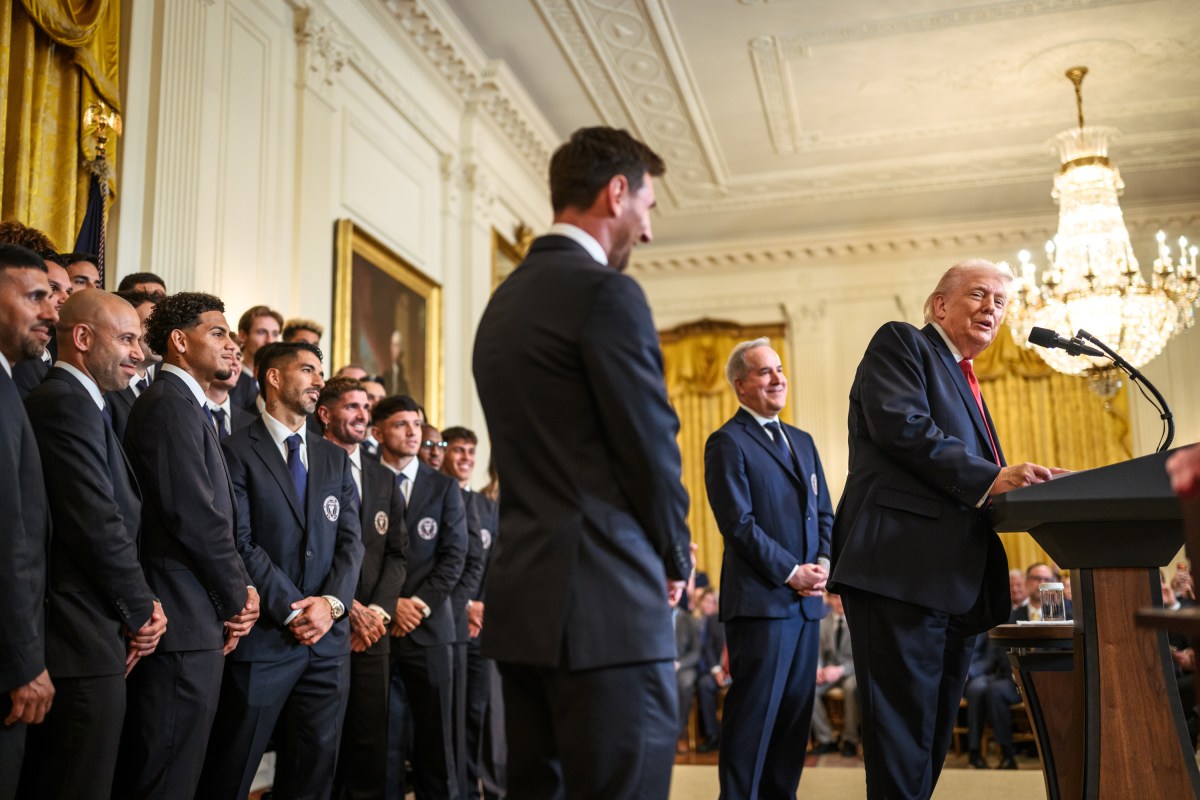 President Donald J. Trump delivers remarks at an event honoring Inter Miami CF’s Major League Soccer 2025 championship, Thursday, March 5, 2026, in the East Room of the White House. (Official White House Photo by Daniel Torok)