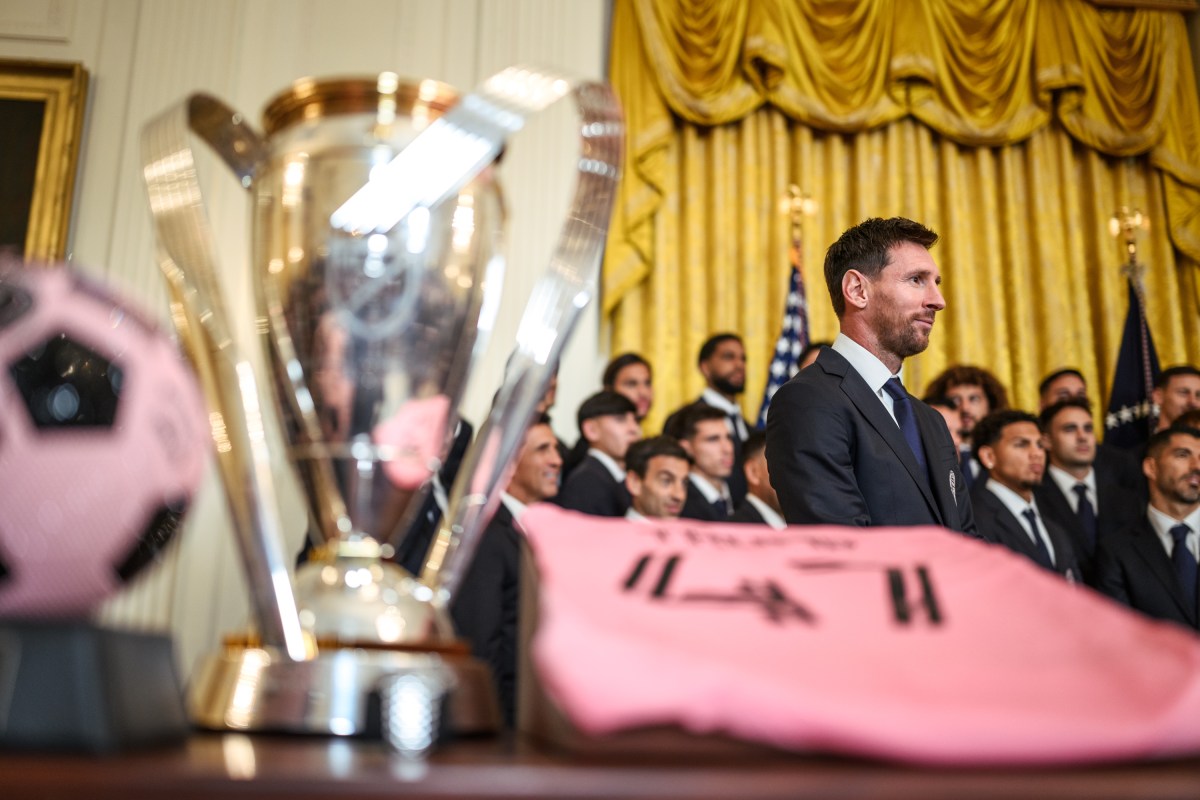 President Donald J. Trump delivers remarks at an event honoring Inter Miami CF’s Major League Soccer 2025 championship, Thursday, March 5, 2026, in the East Room of the White House. (Official White House Photo by Daniel Torok)