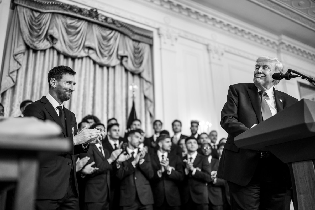 President Donald J. Trump delivers remarks at an event honoring Inter Miami CF’s Major League Soccer 2025 championship, Thursday, March 5, 2026, in the East Room of the White House. (Official White House Photo by Daniel Torok)