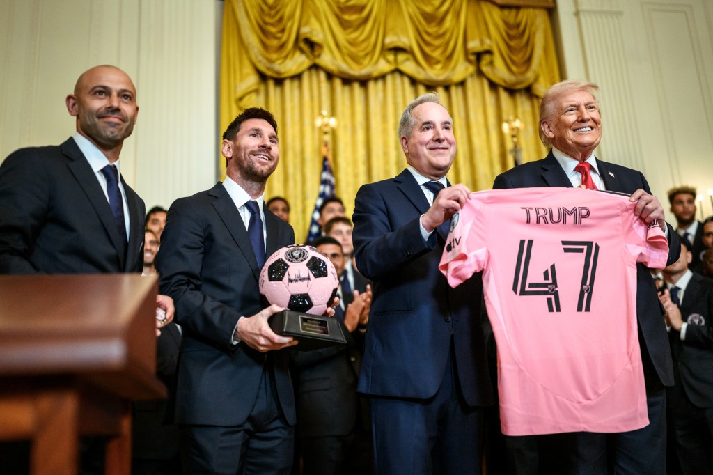 President Donald J. Trump delivers remarks at an event honoring Inter Miami CF’s Major League Soccer 2025 championship, Thursday, March 5, 2026, in the East Room of the White House. (Official White House Photo by Daniel Torok)
