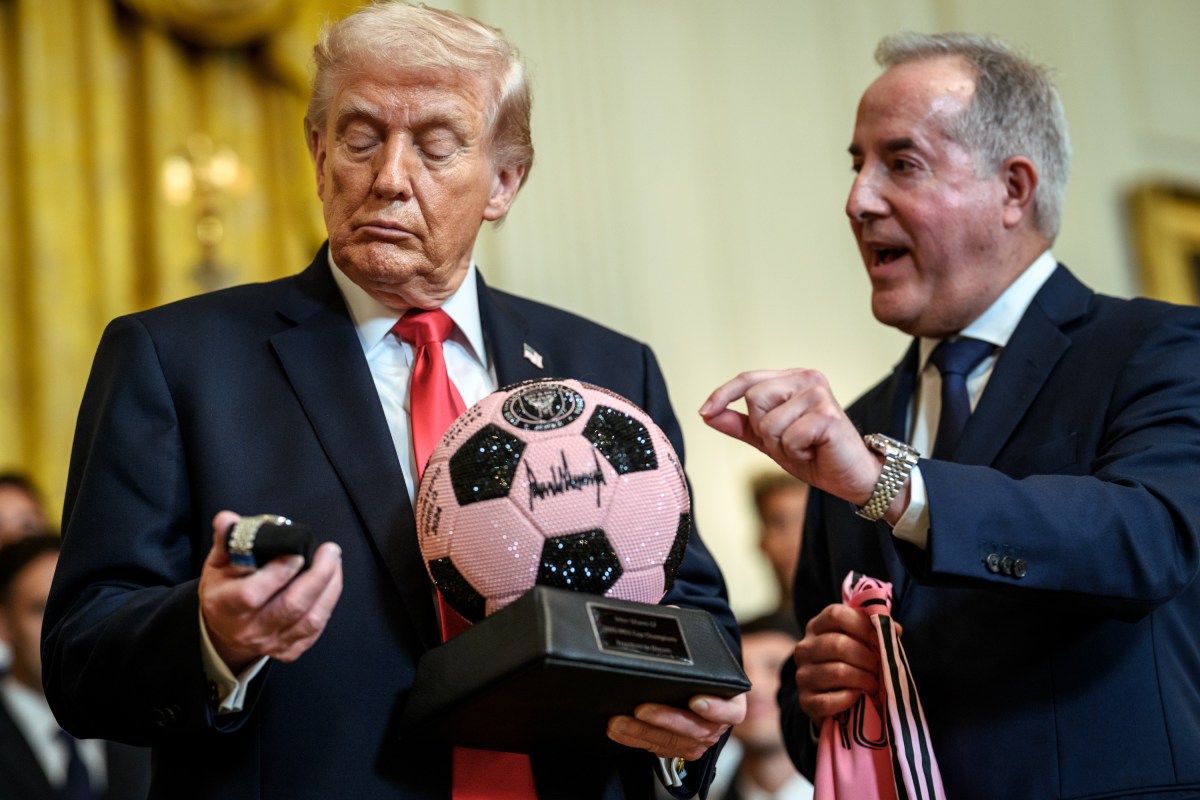 President Donald J. Trump delivers remarks at an event honoring Inter Miami CF’s Major League Soccer 2025 championship, Thursday, March 5, 2026, in the East Room of the White House. (Official White House Photo by Daniel Torok)