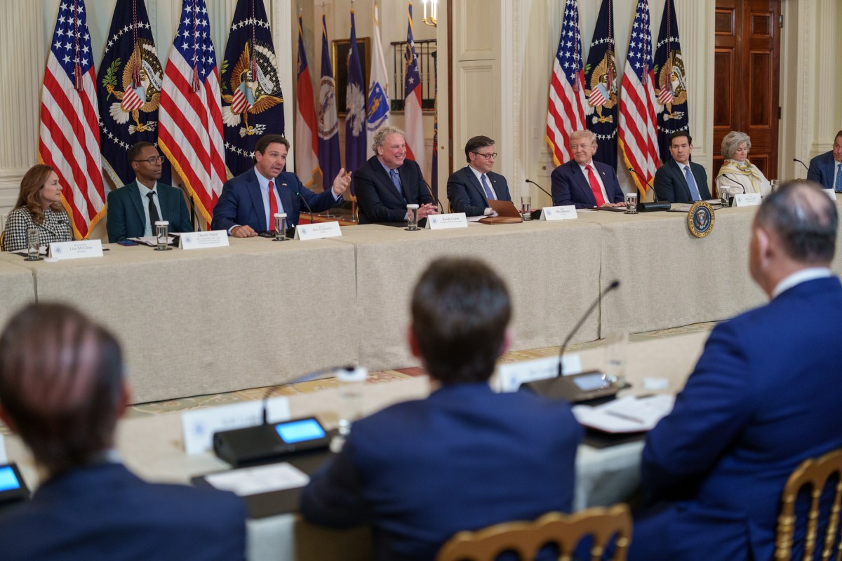 President Donald J. Trump participates in a Saving College Sports roundtable, Friday, March 6, 2026, in the East Room of the White House. (Official White House Photo by Abe McNatt)
