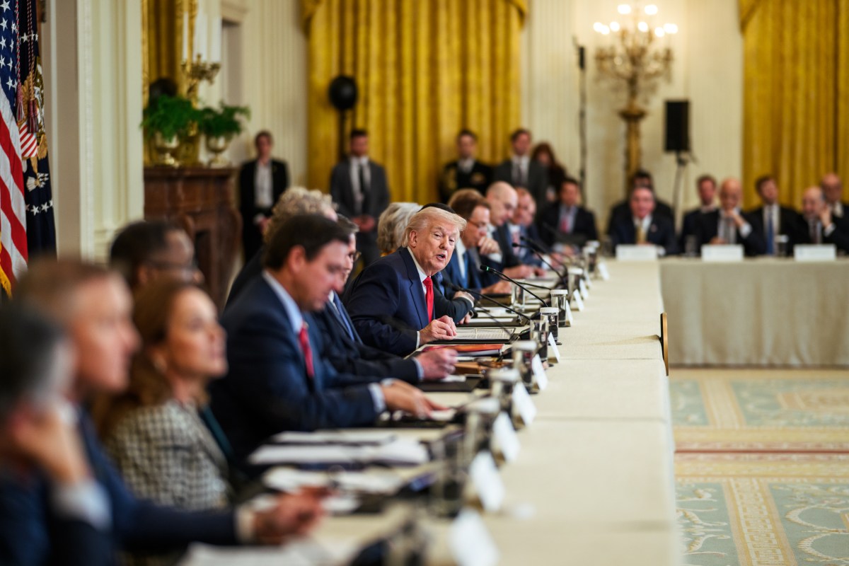 President Donald J. Trump delivers remarks during a Saving College Sports roundtable, Friday, March 6, 2026, in the East Room of the White House. (Official White House Photo by Daniel Torok)