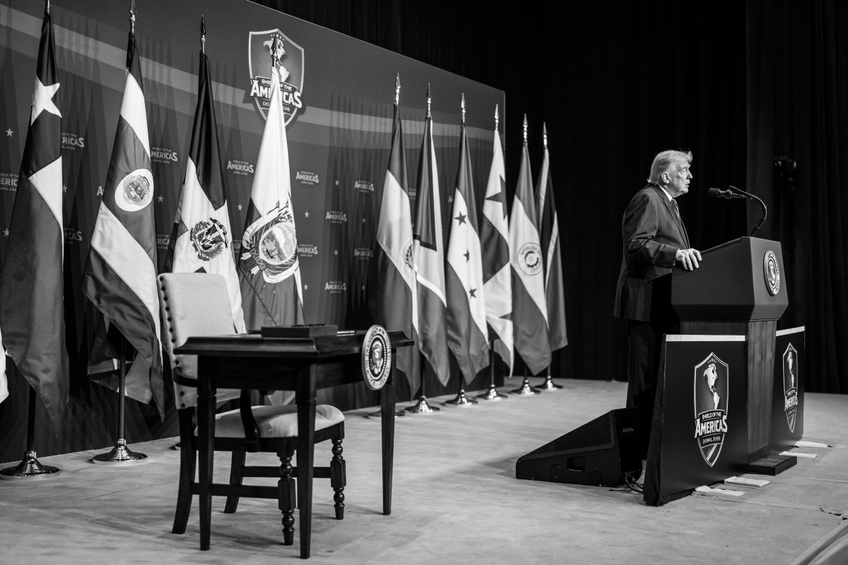 President Donald J. Trump welcomes world leaders to the Shield of the Americas summit at Trump National Doral, Saturday, March 7, 2026, in Miami, Florida. (Official White House Photo by Daniel Torok)