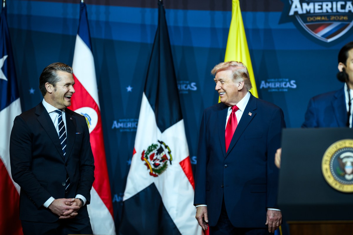 Secretary of State Marco Rubio delivers remarks during the Shield of the Americas summit at Trump National Doral, Saturday, March 7, 2026, in Miami, Florida. (Official White House Photo by Molly Riley)