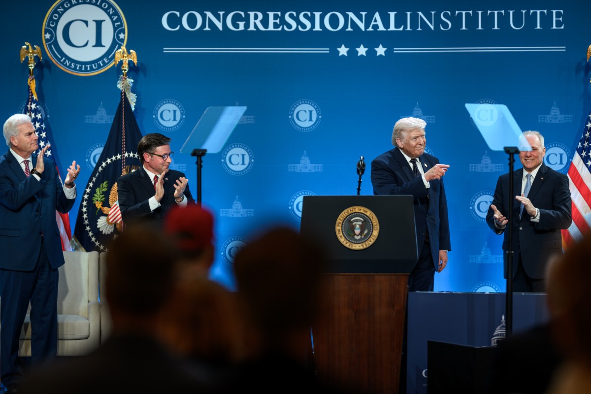 President Donald J. Trump delivers remarks at the Republican Members Issues Conference at Trump National Doral Miami, Monday, March 9, 2026, in Miami, Florida.(Official White House Photo by Daniel Torok)