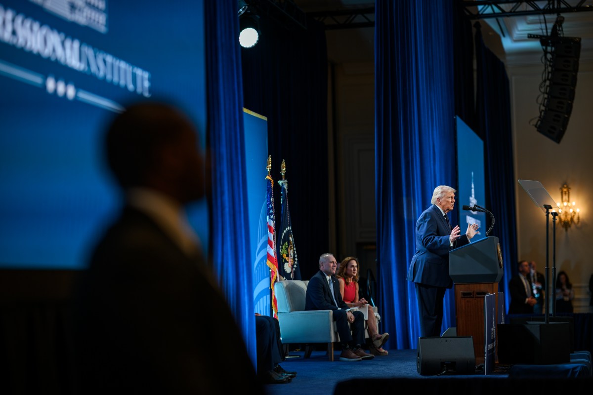 President Donald J. Trump delivers remarks at the Republican Members Issues Conference at Trump National Doral Miami, Monday, March 9, 2026, in Miami, Florida. (Official White House Photo by Molly Riley)