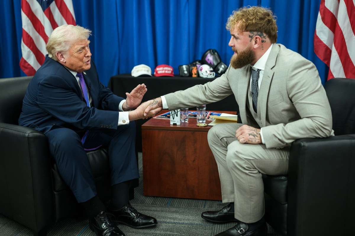 President Donald J. Trump participates in an interview with podcaster Jake Paul at Verst Logistics Manufacturing in Hebron, Kentucky on Wednesday, March 11, 2026. (Official White House Photo by Joyce N. Boghosian)