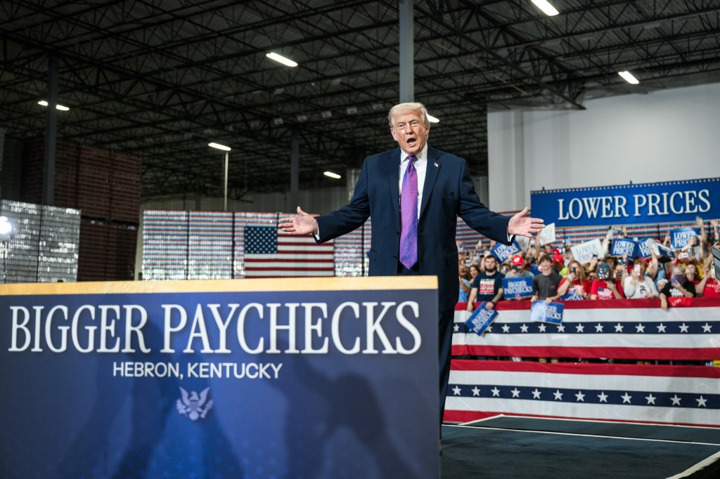 President Donald J. Trump delivers remarks at Verst Logistics Manufacturing in Hebron, Kentucky on Wednesday, March 11, 2026. (Official White House Photo by Joyce N. Boghosian)