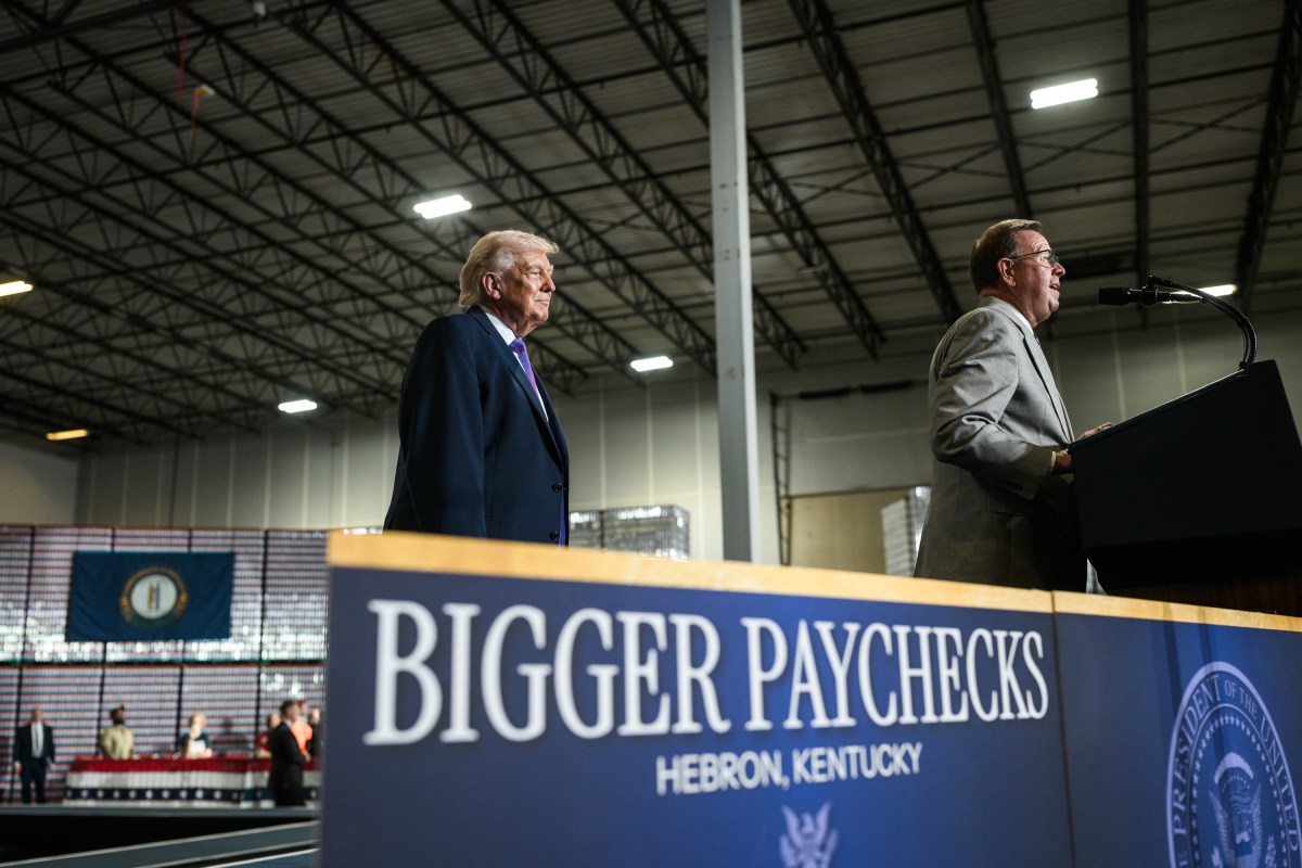 President Donald J. Trump delivers remarks at Verst Logistics Manufacturing in Hebron, Kentucky on Wednesday, March 11, 2026. (Official White House Photo by Joyce N. Boghosian)