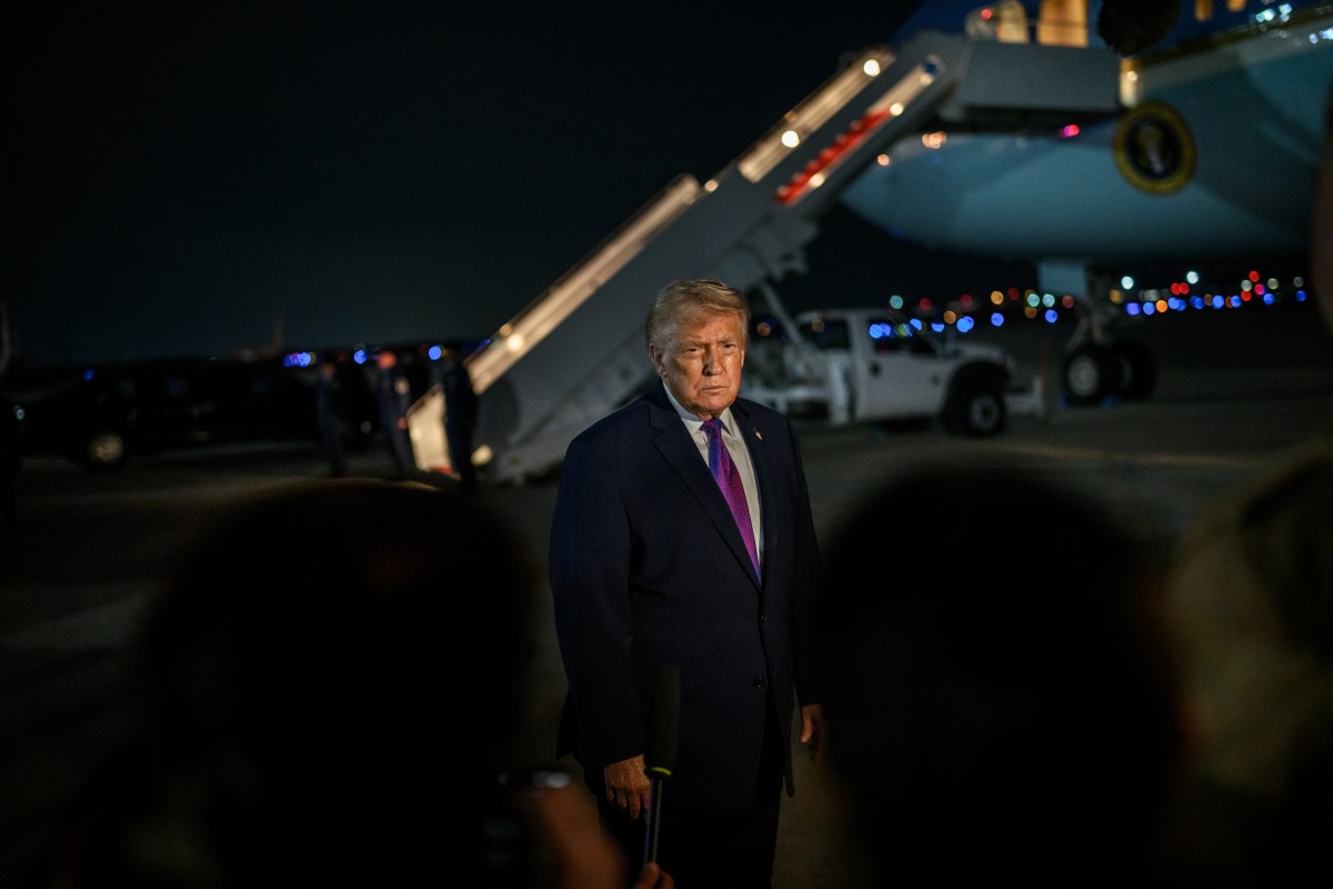 President Donald J. Trump speaks with members of the media after disembarking from Air Force One at Joint Base Andrews, Maryland after a trip to Ohio and Kentucky, Wednesday, March 11, 2026. (Official White House Photo by Joyce N. Boghosian)