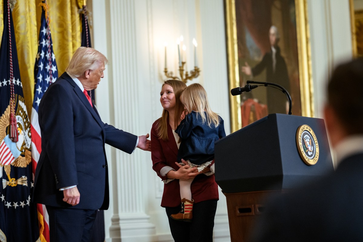President Donald J. Trump delivers remarks at an event celebrating Women’s History Month and National Working Mom’s Day, Thursday, March 12, 2026, in the East Room of the White House. (Official White House Photo by Joyce N. Boghosian)