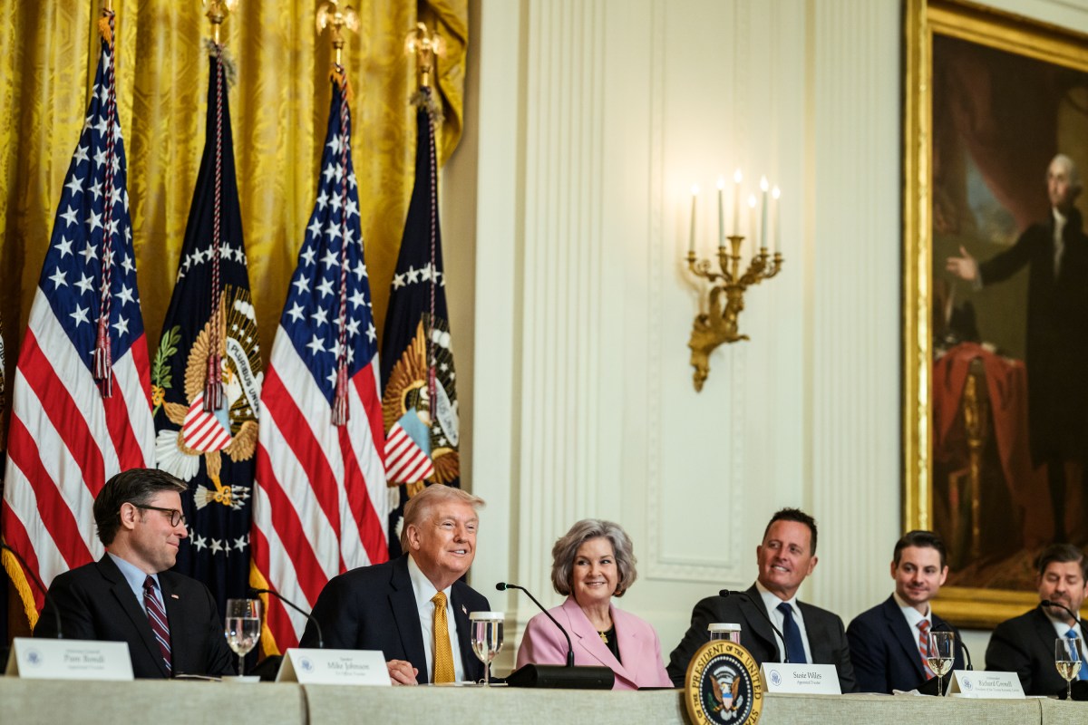 President Donald J. Trump meets with members of the Trump-Kennedy Center board during a luncheon in the East Room of the White House, Monday, March 16, 2026.  (Official White House Photo by Joyce N. Boghosian)