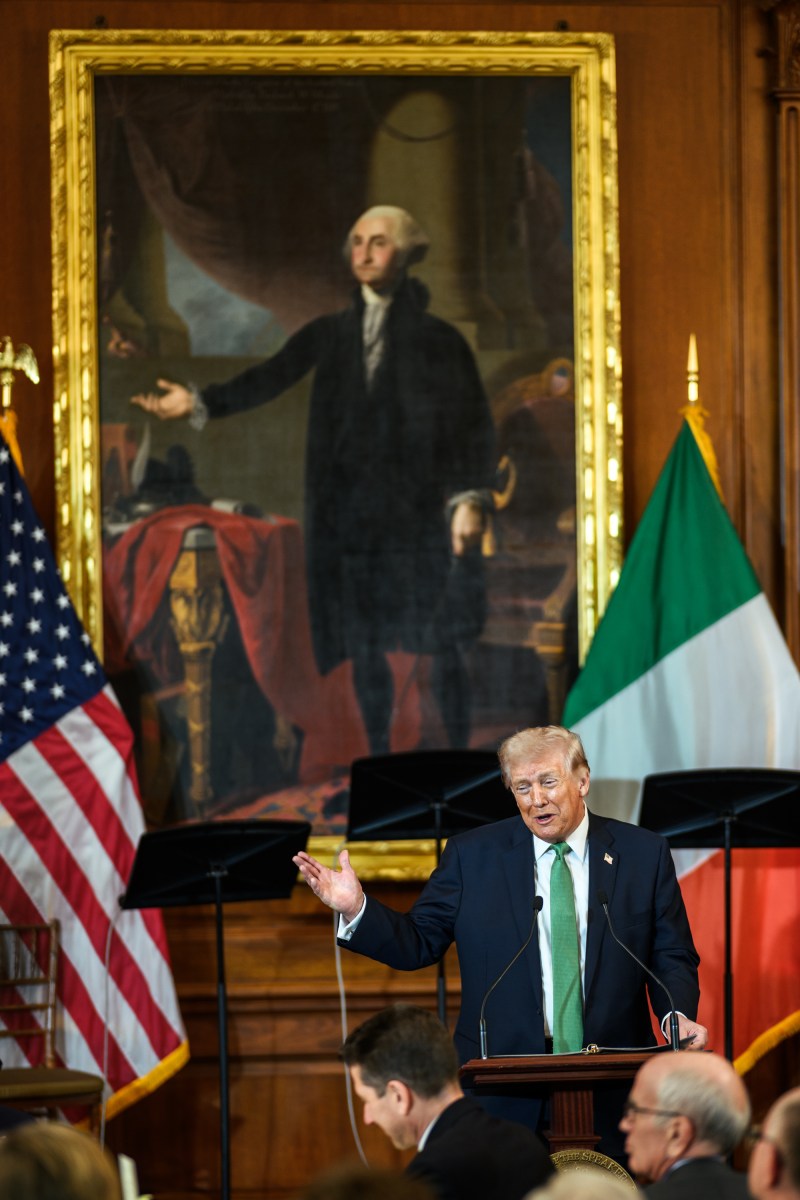 President Donald J. Trump attends the Friends of Ireland Luncheon at the U.S Capitol in Washington, D.C., Tuesday, March 17, 2026. (Official White House Photo by Daniel Torok)