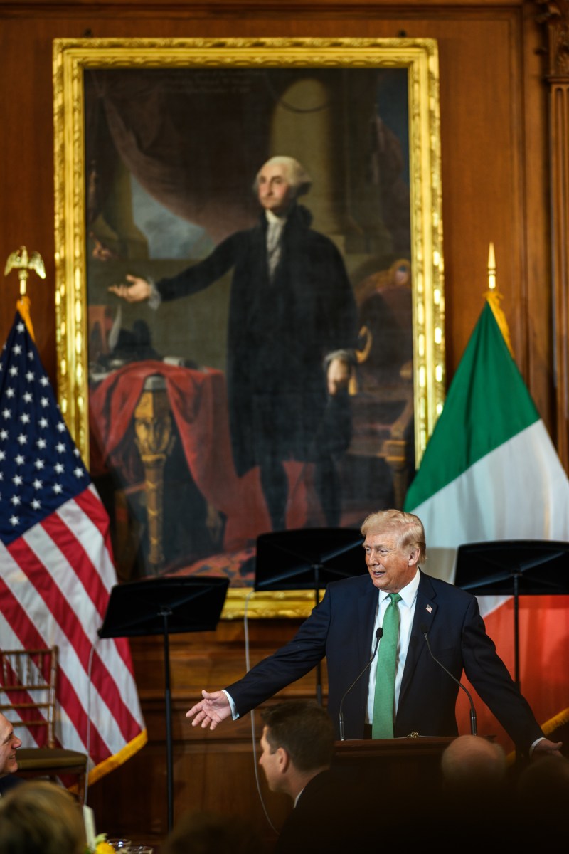 President Donald J. Trump attends the Friends of Ireland Luncheon at the U.S Capitol in Washington, D.C., Tuesday, March 17, 2026. (Official White House Photo by Daniel Torok)