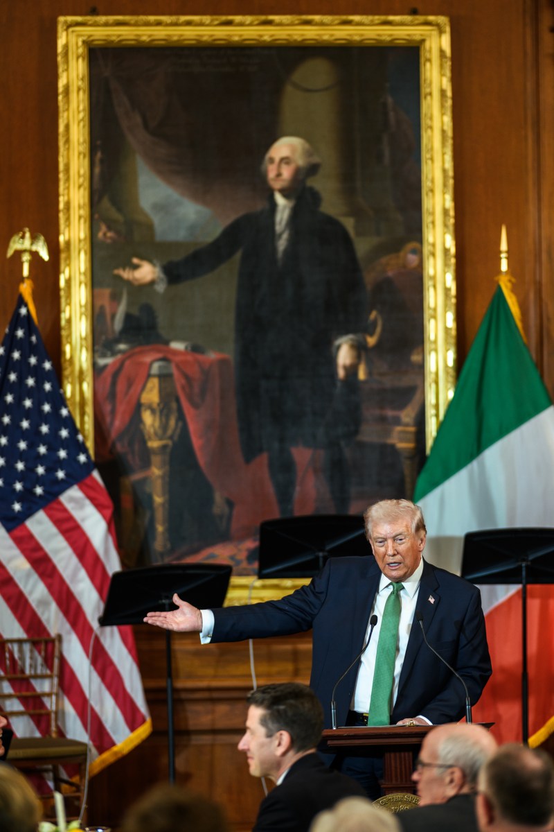 President Donald J. Trump attends the Friends of Ireland Luncheon at the U.S Capitol in Washington, D.C., Tuesday, March 17, 2026. (Official White House Photo by Daniel Torok)