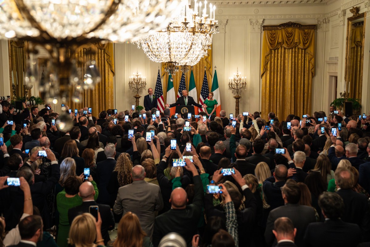 Taoiseach of Ireland Micheál Martin delivers remarks at a Shamrock Reception in honor of St. Patrick’s Day, Tuesday, March 17, 2026 in the East Room of the White House. (Official White House Photo by Patrick Ruddy)