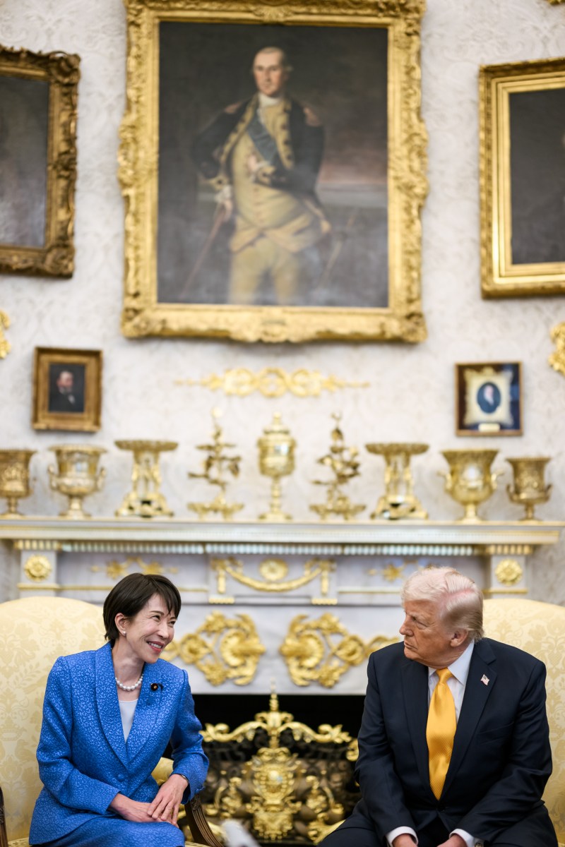 President Donald J. Trump participates in a Bilateral meeting with Japanese Prime Minister Sanae Takaichi in the Oval Office, Thursday, March 19, 2026. (Official White House Photo by Daniel Torok)