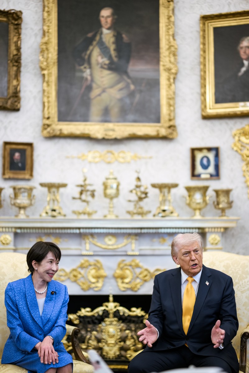 President Donald J. Trump participates in a Bilateral meeting with Japanese Prime Minister Sanae Takaichi in the Oval Office, Thursday, March 19, 2026. (Official White House Photo by Daniel Torok)
