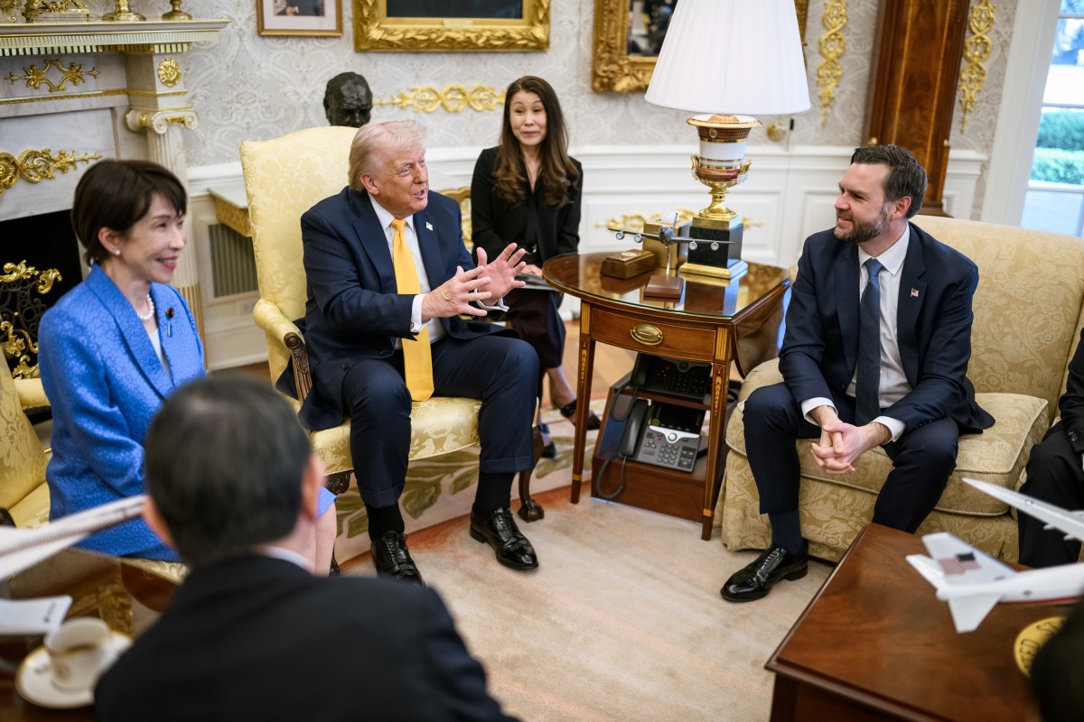 President Donald J. Trump participates in a Bilateral meeting with Japanese Prime Minister Sanae Takaichi in the Oval Office, Thursday, March 19, 2026. (Official White House Photo by Daniel Torok)