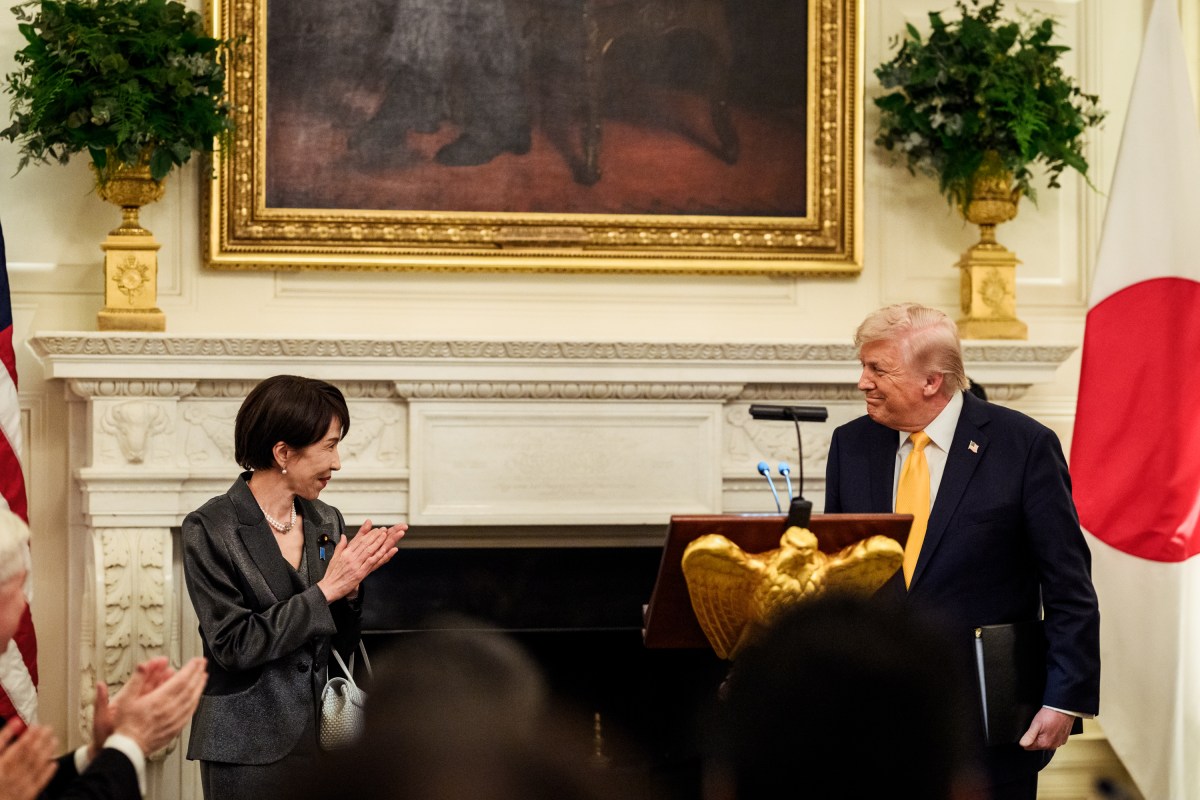President Donald J. Trump and Japanese Prime Minister Sanae Takaichi deliver remarks in the the State Dining Room of the White House, Thursday, March 19, 2026. (Official White House Photo by Joyce N. Boghosian)
