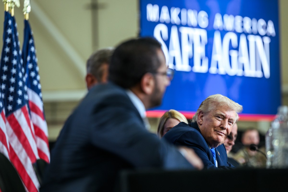 President Donald J. Trump attends the Memphis Safe Task Force roundtable on public safety at Tennessee Air National Guard Base, Tennessee on Monday, March 23, 2026. (Official White House photo by Molly Riley)