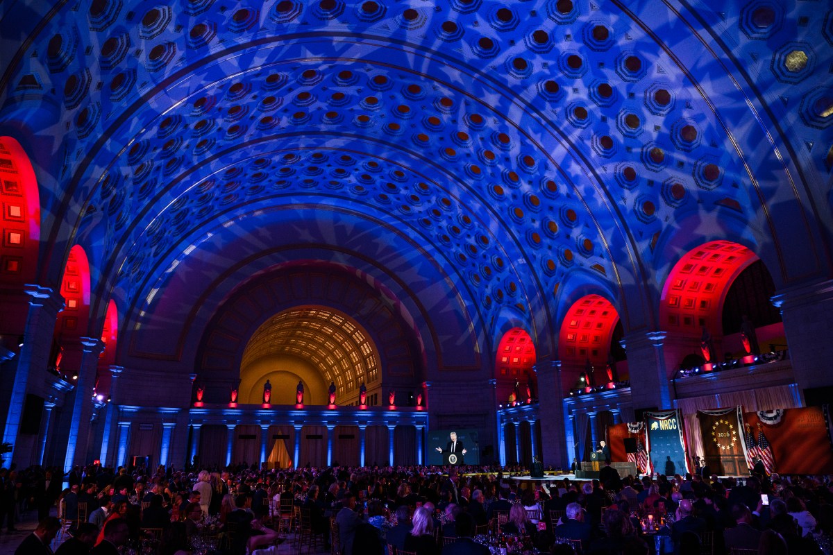 President Donald Trump delivers remarks at a meeting of the National Republican Congressional Committee, Wednesday, March 25, 2026, at Union Station in Washington, D.C. (Official White House photo by Joyce N. Boghosian)