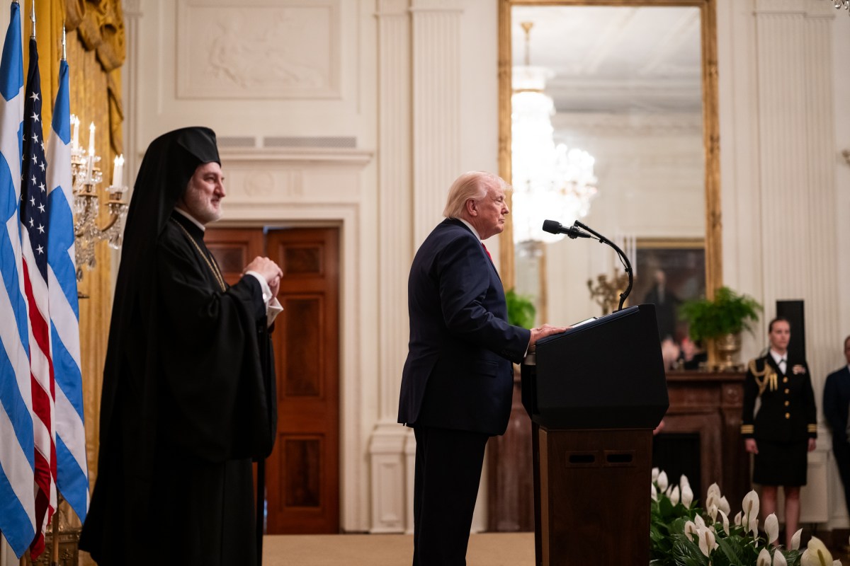 President Donald J. Trump delivers remarks at a Greek Independence Day reception in the East Room of the White House, Thursday, March 26, 2026. (Official White House photo by Joyce Boghosian)