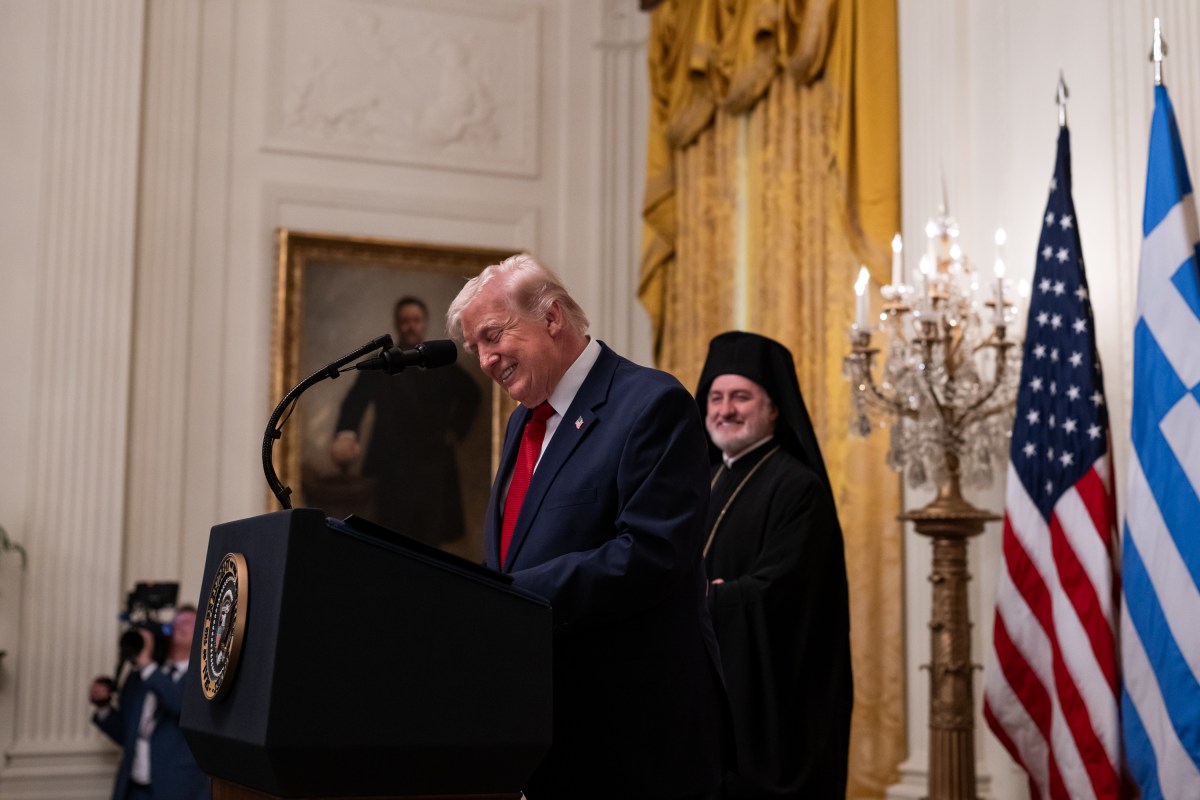 President Donald J. Trump delivers remarks at a Greek Independence Day reception in the East Room of the White House, Thursday, March 26, 2026. (Official White House photo by Joyce Boghosian)