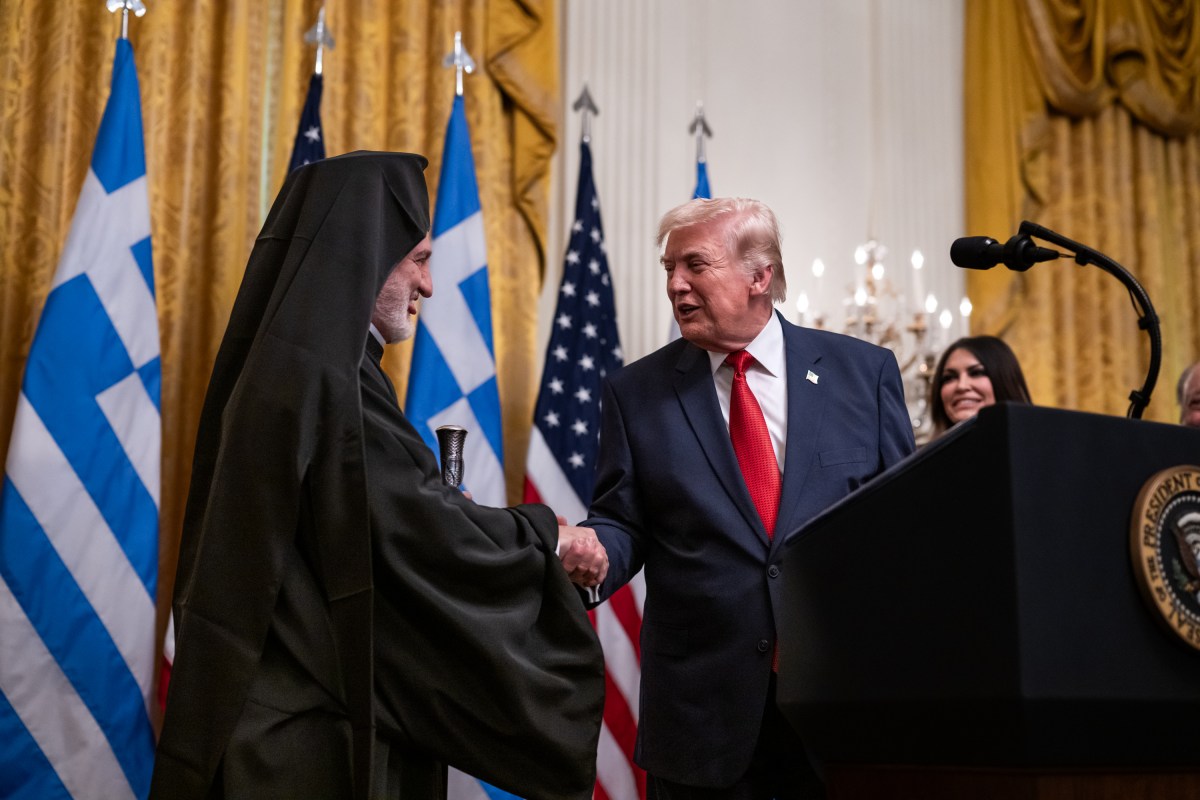 President Donald J. Trump delivers remarks at a Greek Independence Day reception in the East Room of the White House, Thursday, March 26, 2026. (Official White House photo by Joyce Boghosian)