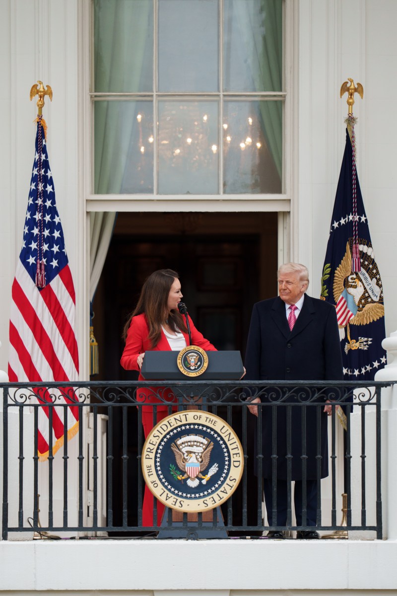 President Donald J. Trump delivers remarks from the Blue Room Balcony at a Great American Agriculture Celebration on the South Lawn, Friday, March 27, 2026. (Official White House Photo by Abe McNatt)