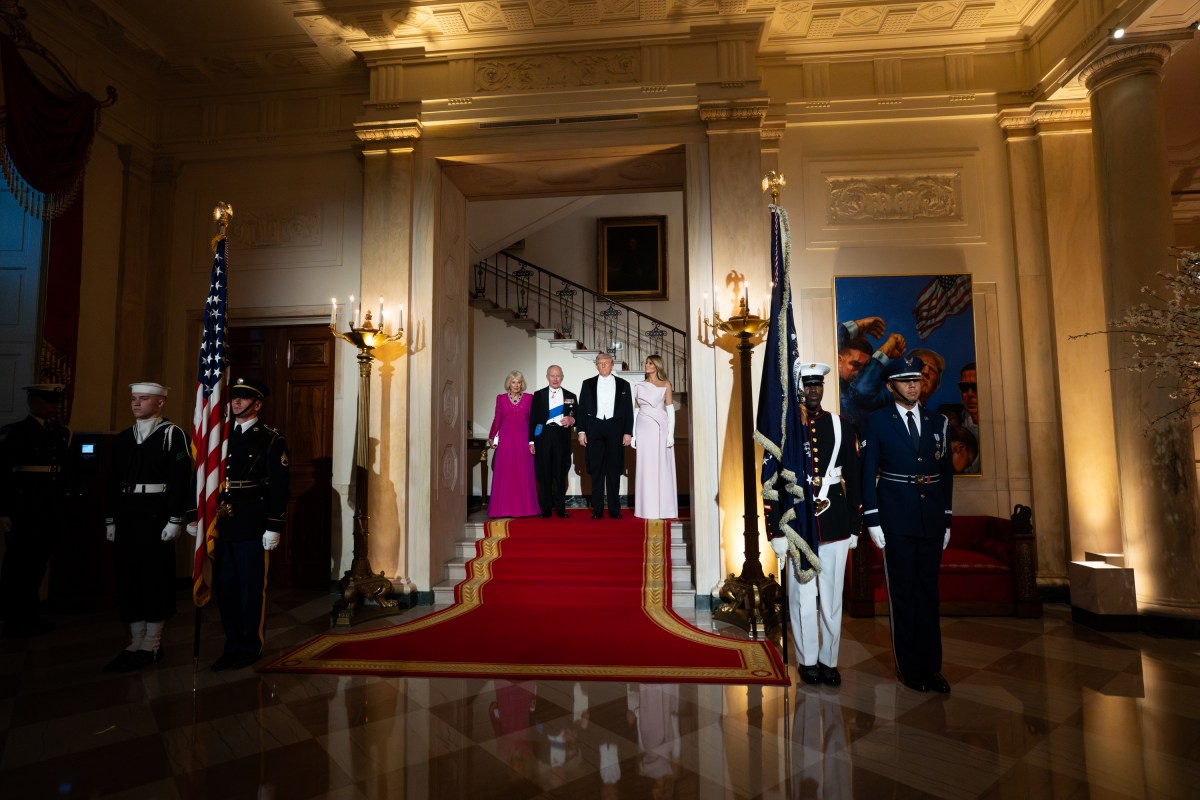 President Donald J. Trump and First Lady Melania Trump host a State Dinner for King Charles III and Queen Camilla of the United Kingdom, Tuesday, April 28, 2026, in the East Room of the White House. (Official White House Photo by Andrea Hanks)