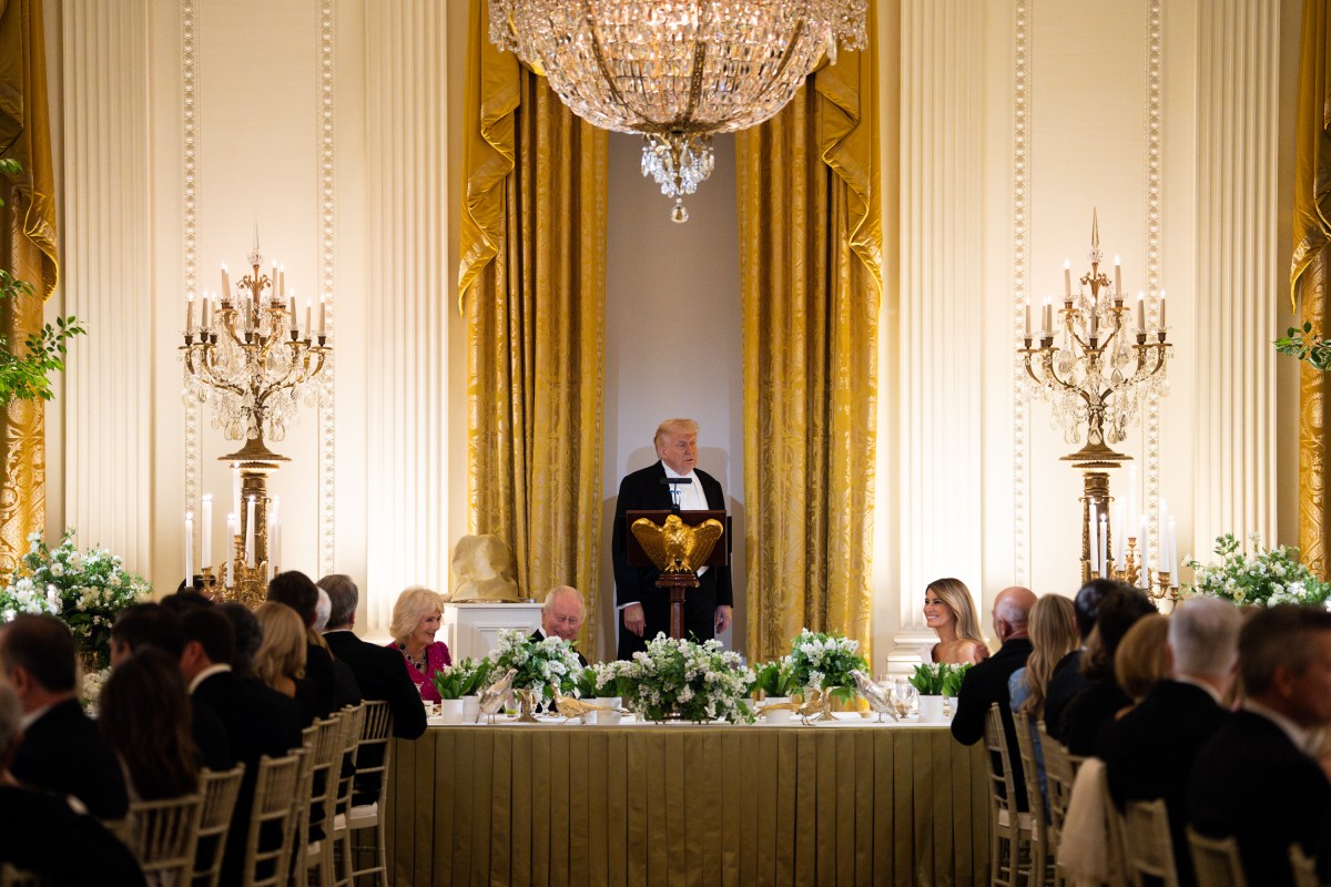 President Donald J. Trump and First Lady Melania Trump host a State Dinner for King Charles III and Queen Camilla of the United Kingdom, Tuesday, April 28, 2026, in the East Room of the White House. (Official White House Photo by Andrea Hanks)