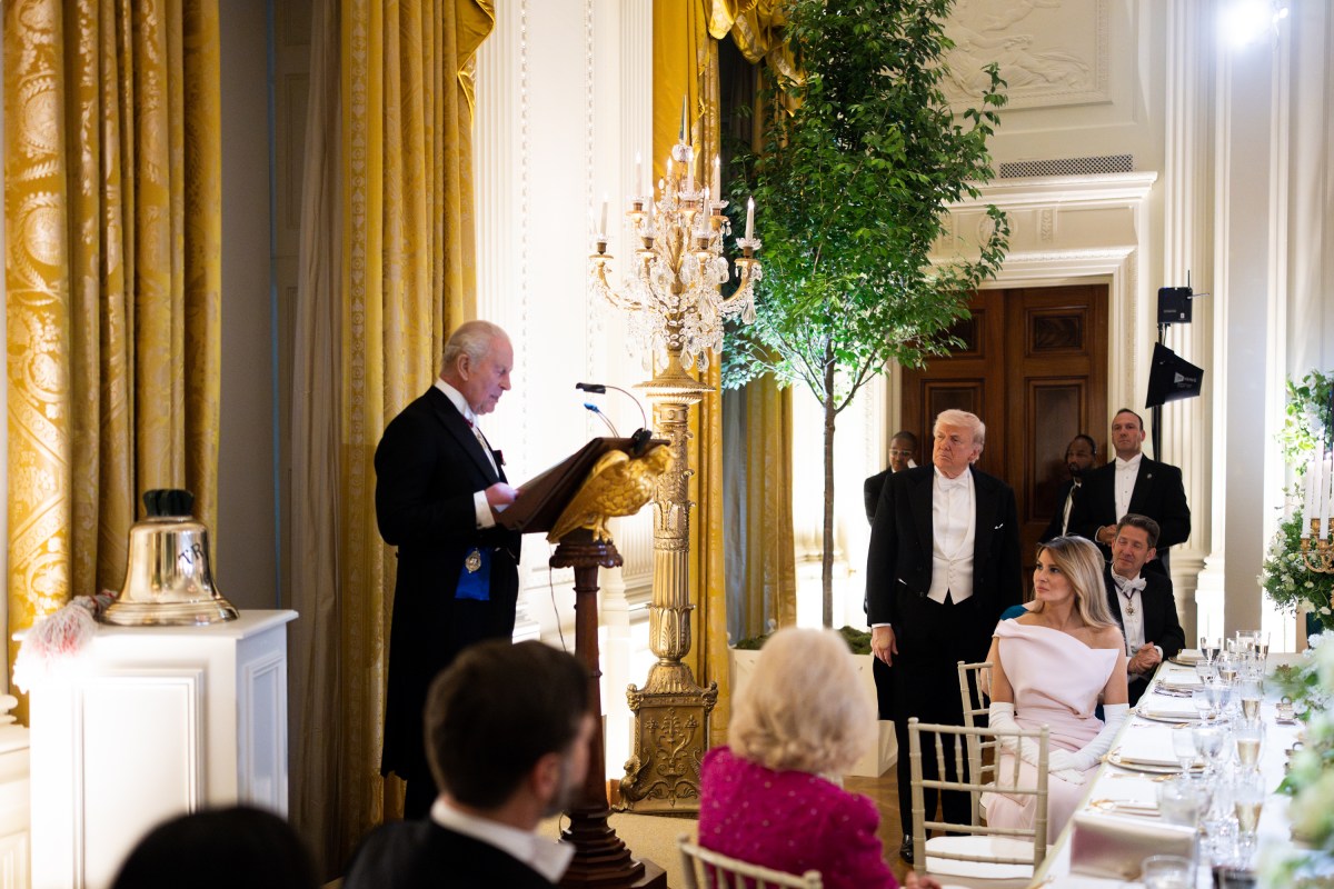 President Donald J. Trump and First Lady Melania Trump host a State Dinner for King Charles III and Queen Camilla of the United Kingdom, Tuesday, April 28, 2026, in the East Room of the White House. (Official White House Photo by Andrea Hanks)