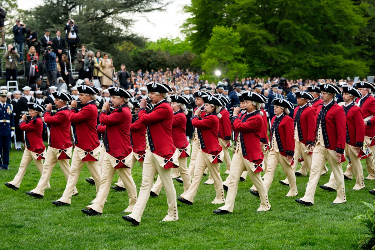 President Donald J. Trump and First Lady Melania Trump greet King Charles III and Queen Camilla of the United Kingdom at the South Portico during a State Arrival ceremony, Tuesday, April 28, 2026. (Official White House Photo by Andrea Hanks)