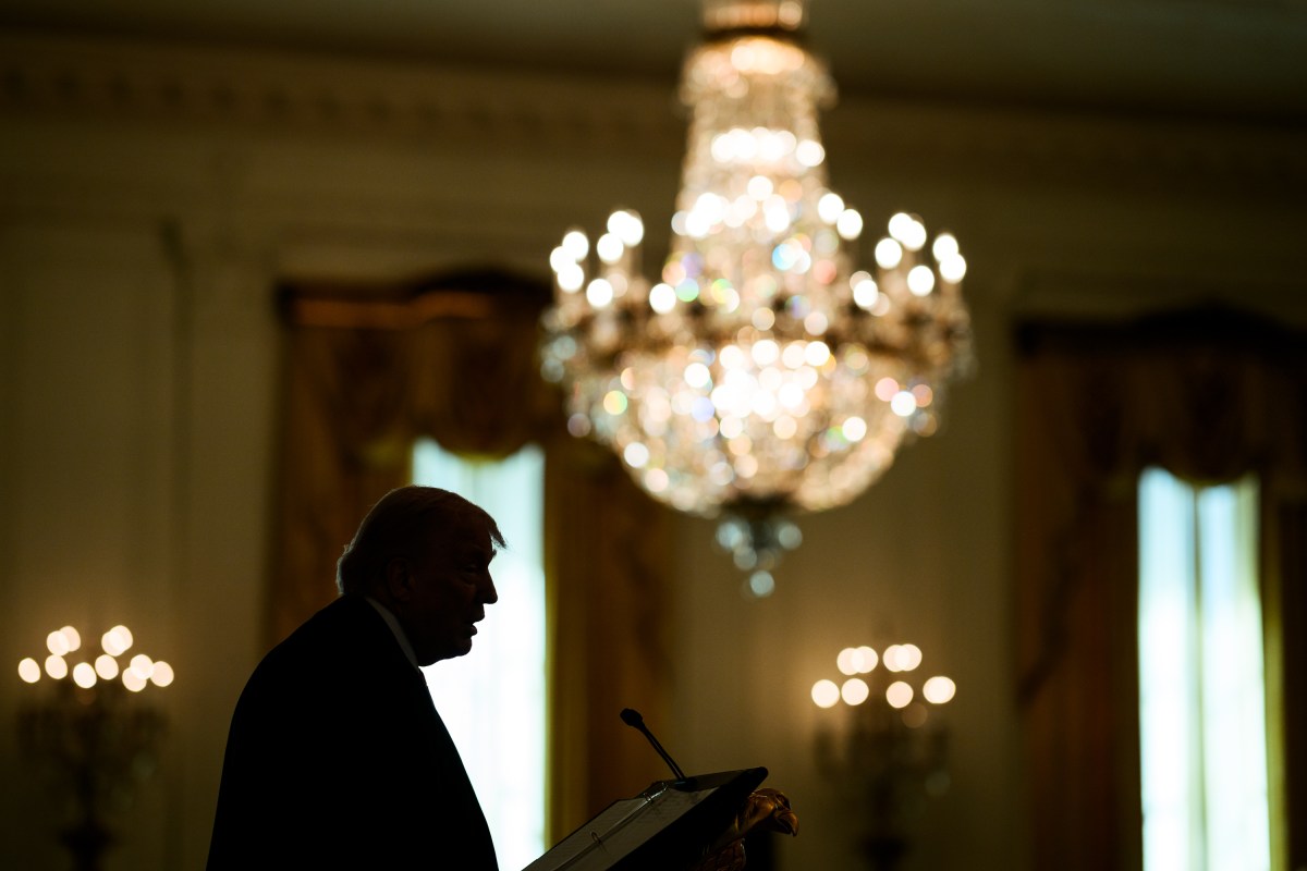 President Donald J. Trump delivers remarks in the East Room of the White House at a Faith Office Easter lunch, Wednesday, April 1, 2026. (Official White House Photo by Joyce N. Boghosian)