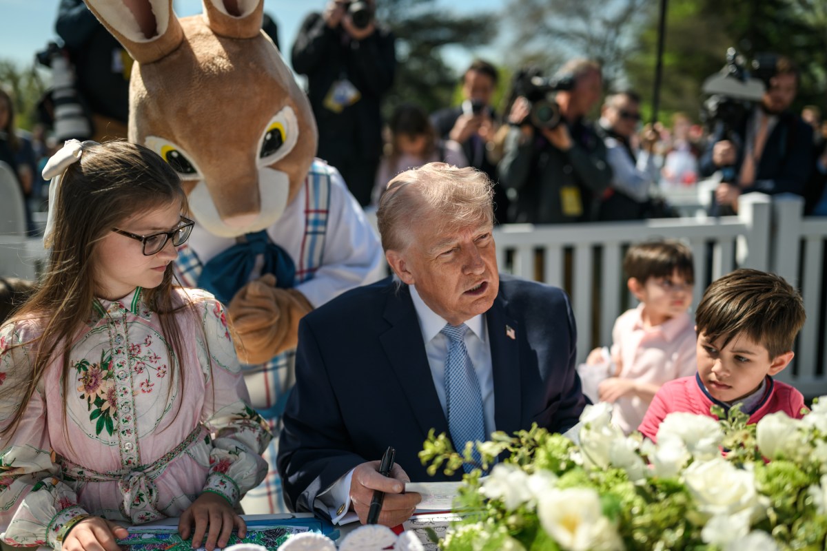 President Donald J. Trump and First Lady Melania Trump participate in activities with children at the White House Easter Egg Roll, Monday, April 6, 2026, on the South Lawn. (Official White House Photo by Daniel Torok)