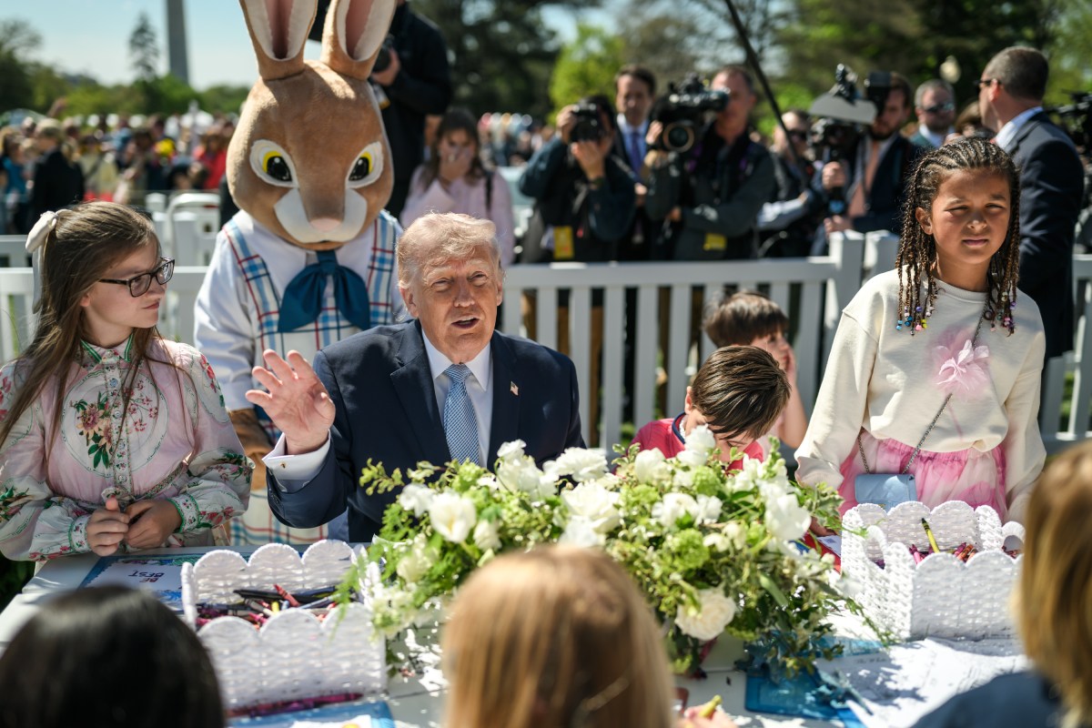 President Donald J. Trump and First Lady Melania Trump participate in activities with children at the White House Easter Egg Roll, Monday, April 6, 2026, on the South Lawn. (Official White House Photo by Daniel Torok)